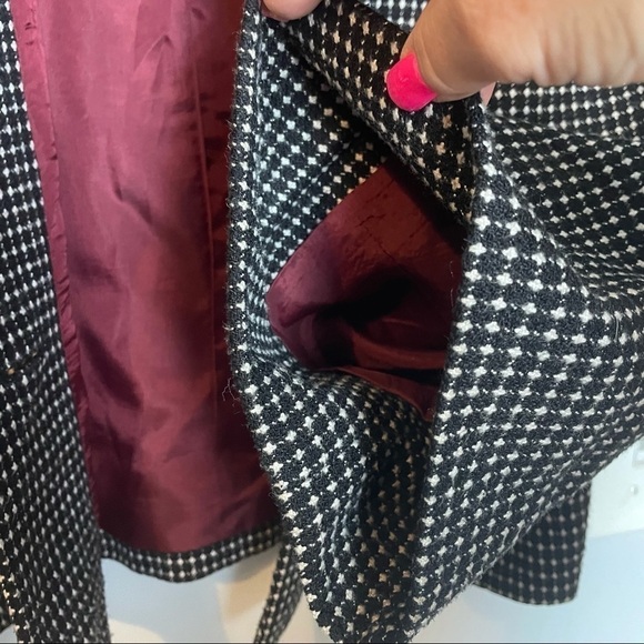 Spense Vintage Tweed Pattern Cropped Blazer Coat with Wide Sleeves Sz.L - Picture 10 of 11